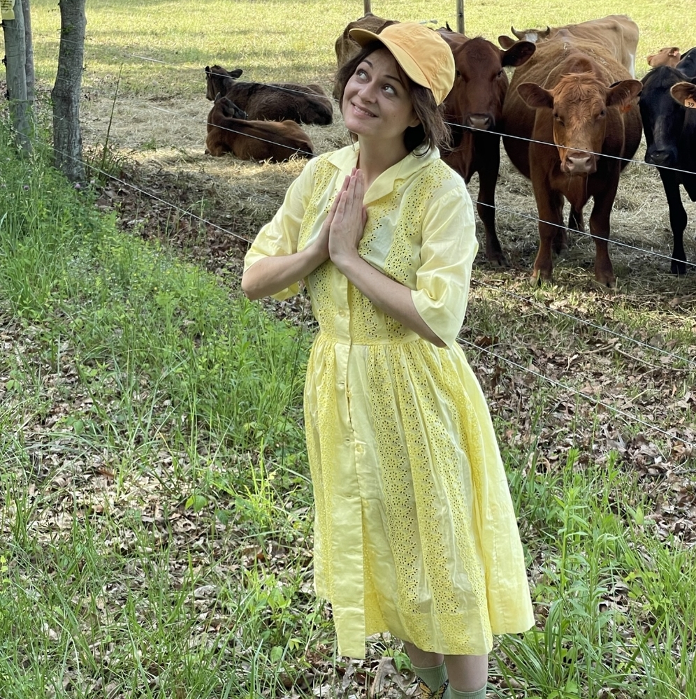 Vintage yellow dress